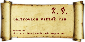 Kaltrovics Viktória névjegykártya